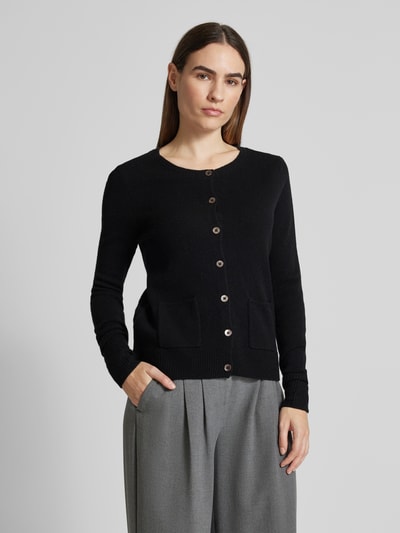 Peek & Cloppenburg Christian Berg WomanStrickjacke Mit Aufgesetzten Eingrifftaschen In Black