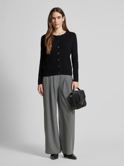 Peek & Cloppenburg Christian Berg WomanStrickjacke mit aufgesetzten Eingrifftaschen in black