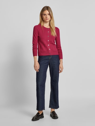 Peek & Cloppenburg Christian Berg WomanStrickjacke mit aufgesetzten Eingrifftaschen in pink