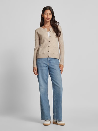 Peek & Cloppenburg Christian Berg WomanStrickjacke mit aufgesetzten Eingrifftaschen in beige melange