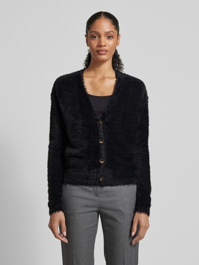 Peek & Cloppenburg Christian Berg WomanStrickjacke Mit Strukturmuster In Black