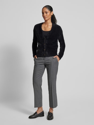 Peek & Cloppenburg Christian Berg WomanStrickjacke mit Strukturmuster in black