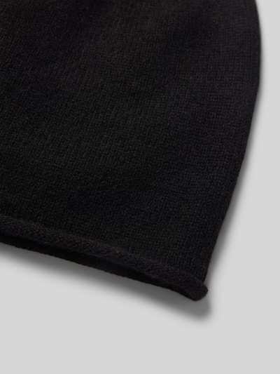 Peek & Cloppenburg Christian Berg WomanStrickmütze Aus Reinem Kaschmir Mit Gerollter Krempe In Black
