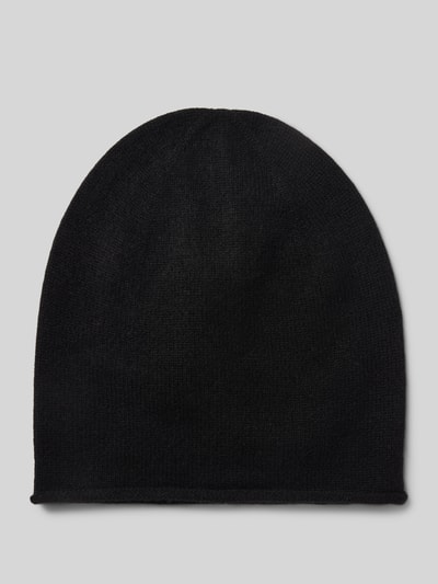Peek & Cloppenburg Christian Berg WomanStrickmütze aus reinem Kaschmir mit gerollter Krempe in black