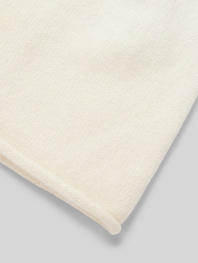 Peek & Cloppenburg Christian Berg WomanStrickmütze Aus Reinem Kaschmir Mit Gerollter Krempe In Offwhite