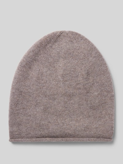 Peek & Cloppenburg Christian Berg WomanStrickmütze aus reinem Kaschmir mit gerollter Krempe in taupe melange