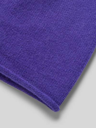 Peek & Cloppenburg Christian Berg WomanStrickmütze Aus Reinem Kaschmir Mit Gerollter Krempe In Violett