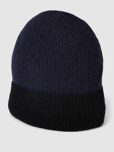 Peek & Cloppenburg Christian Berg WomanStrickmütze mit Kontrastbesatz in dunkelblau