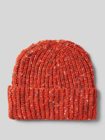 Peek & Cloppenburg Christian Berg WomanStrickmütze mit Strukturmuster in orange
