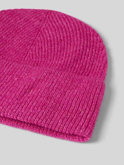 Peek & Cloppenburg Christian Berg WomanStrickmütze Mit Ziernähten In Fuchsia