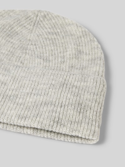 Peek & Cloppenburg Christian Berg WomanStrickmütze Mit Ziernähten In Hellgrau Melange