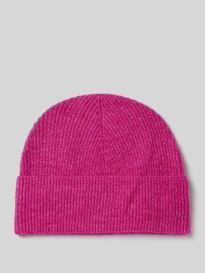 Peek & Cloppenburg Christian Berg WomanStrickmütze mit Ziernähten in fuchsia