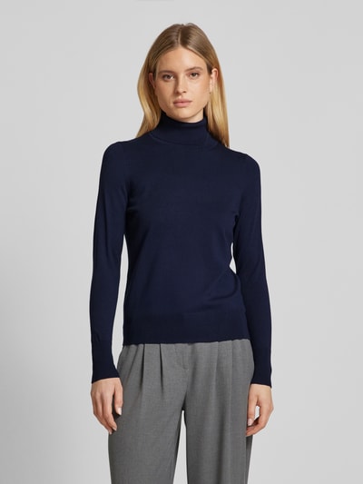 Peek & Cloppenburg Christian Berg WomanStrickpullover Mit Gerippten Abschlüssen In Dunkelblau