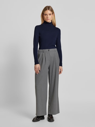 Peek & Cloppenburg Christian Berg WomanStrickpullover mit gerippten Abschlüssen in dunkelblau