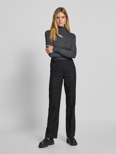 Peek & Cloppenburg Christian Berg WomanStrickpullover mit gerippten Abschlüssen in anthrazit melange