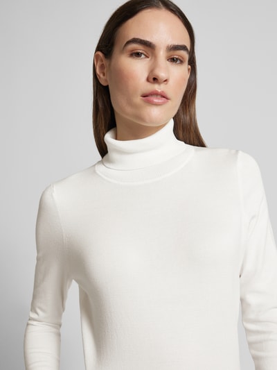 Peek & Cloppenburg Christian Berg WomanStrickpullover Mit Gerippten Abschlüssen In Offwhite