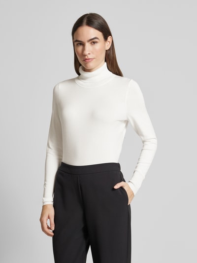 Peek & Cloppenburg Christian Berg WomanStrickpullover Mit Gerippten Abschlüssen In Offwhite