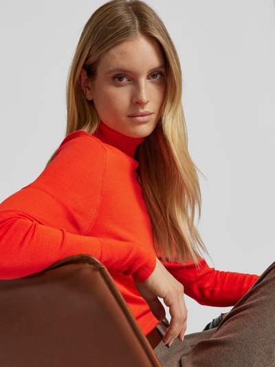 Peek & Cloppenburg Christian Berg WomanStrickpullover Mit Gerippten Abschlüssen In Hellrot