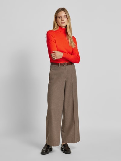 Peek & Cloppenburg Christian Berg WomanStrickpullover mit gerippten Abschlüssen in hellrot