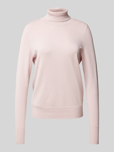 Peek & Cloppenburg Christian Berg WomanStrickpullover Mit Gerippten Abschlüssen In Altrosa