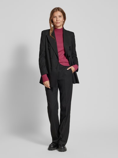 Peek & Cloppenburg Christian Berg WomanStrickpullover mit gerippten Abschlüssen in fuchsia melange