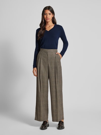 Peek & Cloppenburg Christian Berg WomanStrickpullover mit gerippten Abschlüssen in dunkelblau