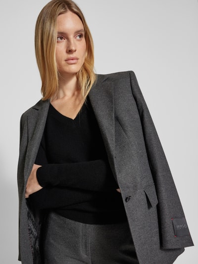 Peek & Cloppenburg Christian Berg WomanStrickpullover Mit Gerippten Abschlüssen In Black