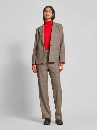 Peek & Cloppenburg Christian Berg WomanStrickpullover mit gerippten Abschlüssen in rot