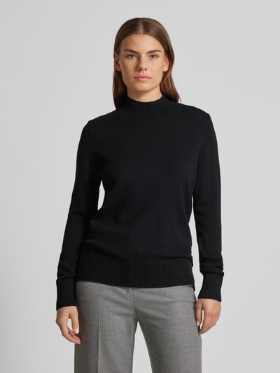 Peek & Cloppenburg Christian Berg WomanStrickpullover Mit Gerippten Abschlüssen In Black