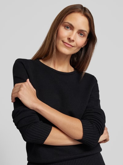 Peek & Cloppenburg Christian Berg WomanStrickpullover Mit Gerippten Abschlüssen In Black