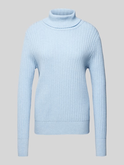 Peek & Cloppenburg Christian Berg WomanStrickpullover Mit Rollkragen In Hellblau Melange