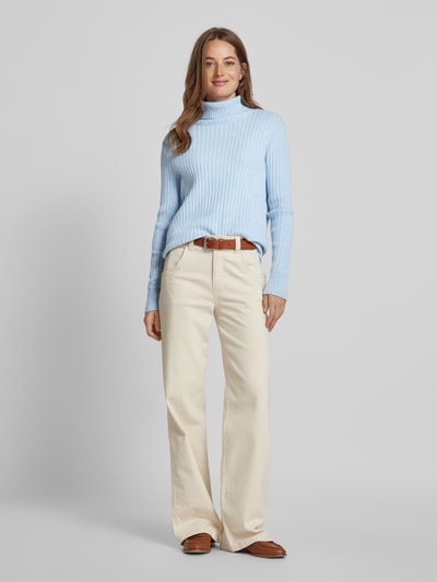 Peek & Cloppenburg Christian Berg WomanStrickpullover mit Rollkragen in hellblau melange
