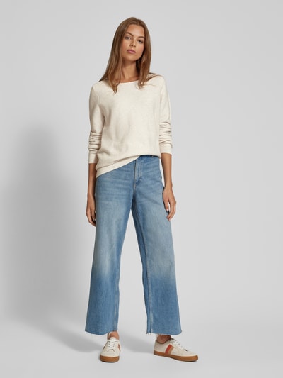 Peek & Cloppenburg Christian Berg WomanStrickpullover mit Rundhalsausschnitt in ecru melange