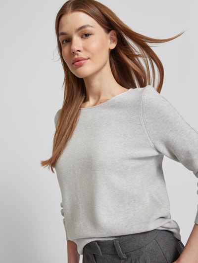 Peek & Cloppenburg Christian Berg WomanStrickpullover Mit Rundhalsausschnitt In Mittelgrau Melange