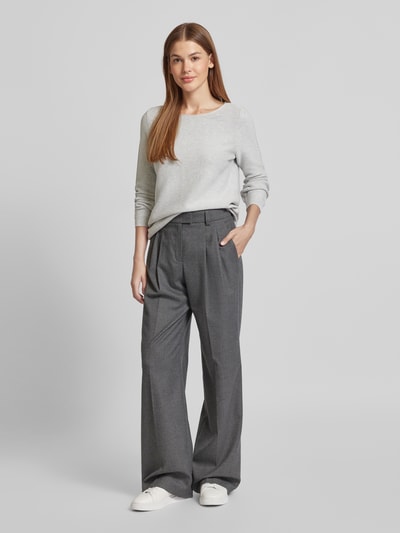 Peek & Cloppenburg Christian Berg WomanStrickpullover mit Rundhalsausschnitt in mittelgrau melange