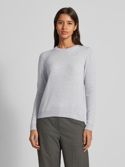 Peek & Cloppenburg Christian Berg WomanStrickpullover Mit Strukturmuster In Mittelgrau Melange