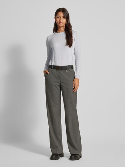 Peek & Cloppenburg Christian Berg WomanStrickpullover mit Strukturmuster in mittelgrau melange