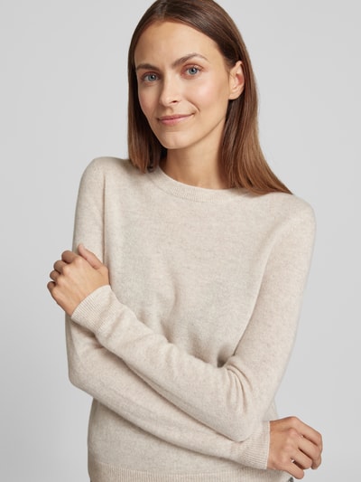 Peek & Cloppenburg Christian Berg WomanStrickpullover Mit Strukturmuster In Beige Melange