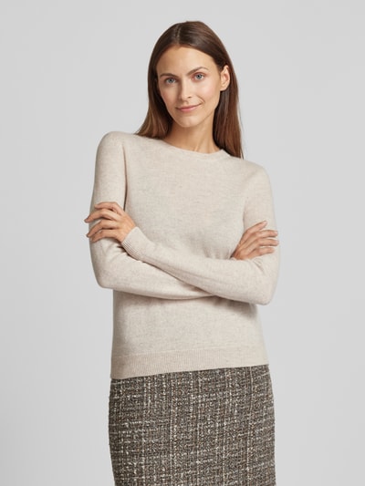Peek & Cloppenburg Christian Berg WomanStrickpullover Mit Strukturmuster In Beige Melange