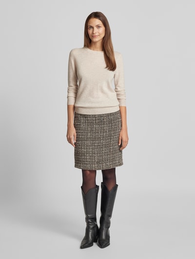 Peek & Cloppenburg Christian Berg WomanStrickpullover mit Strukturmuster in beige melange