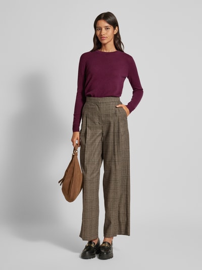 Peek & Cloppenburg Christian Berg WomanStrickpullover mit Strukturmuster in bordeaux