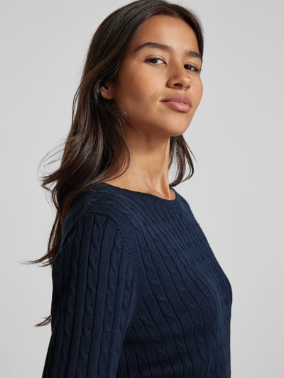 Peek & Cloppenburg Christian Berg WomanStrickpullover Mit Zopfmuster In Dunkelblau