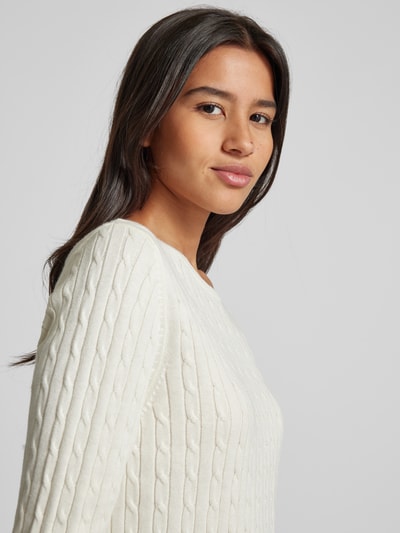 Peek & Cloppenburg Christian Berg WomanStrickpullover Mit Zopfmuster In Offwhite