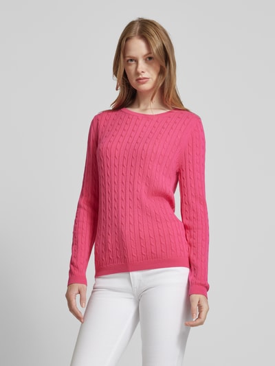 Peek & Cloppenburg Christian Berg WomanStrickpullover Mit Zopfmuster In Pink
