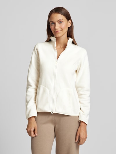 Peek & Cloppenburg Christian Berg WomanSweatjacke Mit Stehkragen In Offwhite