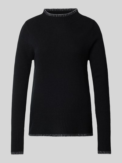 Peek & Cloppenburg Christian Berg WomanWollpullover Mit Stehkragen In Black