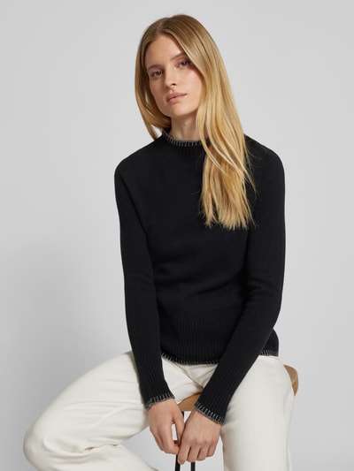 Peek & Cloppenburg Christian Berg WomanWollpullover Mit Stehkragen In Black