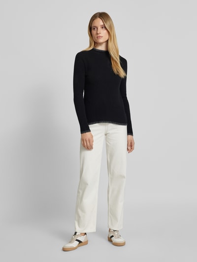 Peek & Cloppenburg Christian Berg WomanWollpullover mit Stehkragen in black