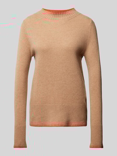 Peek & Cloppenburg Christian Berg WomanWollpullover Mit Stehkragen In Camel