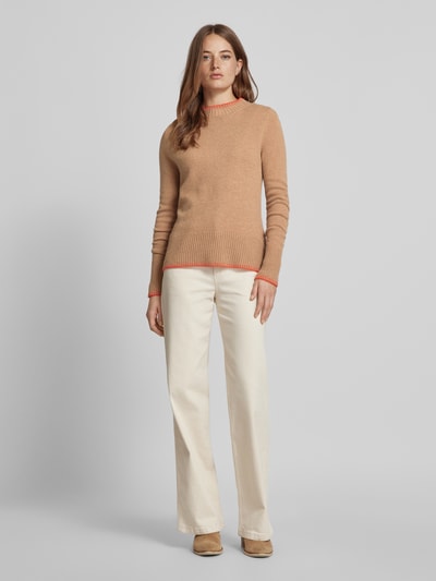 Peek & Cloppenburg Christian Berg WomanWollpullover mit Stehkragen in camel